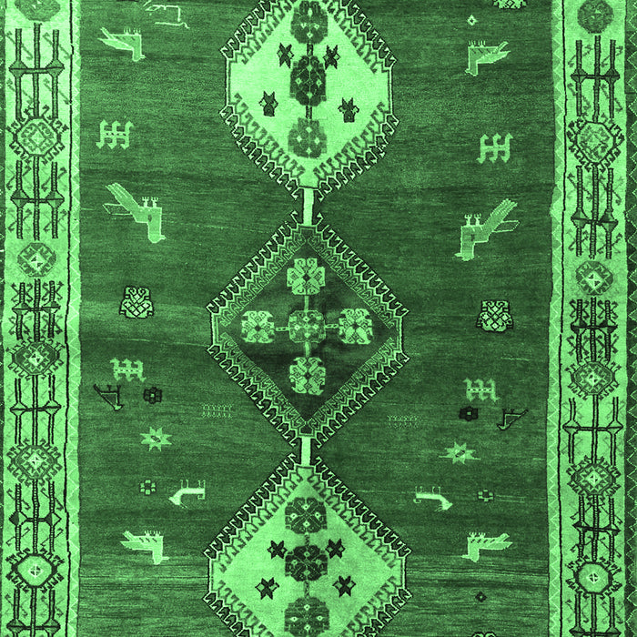 Machine Washable Persian Emerald Green Traditional Area Rugs, wshtr3963emgrn