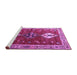 Sideview of Machine Washable Persian Purple Traditional Area Rugs, wshtr3963pur