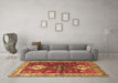 Machine Washable Persian Brown Traditional Rug in a Living Room,, wshtr3963brn