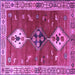 Square Persian Purple Traditional Rug, tr3963pur
