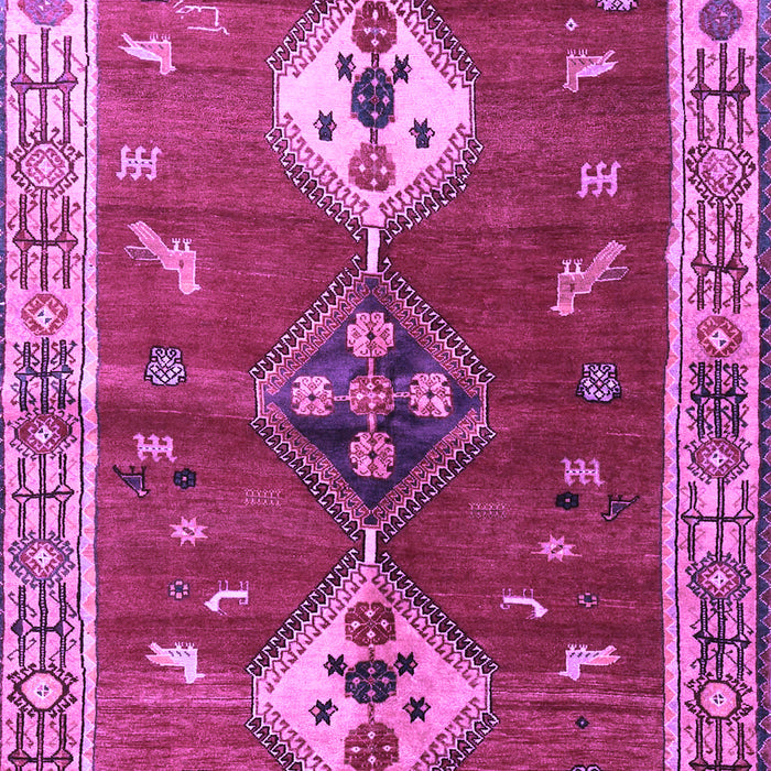 Machine Washable Persian Purple Traditional Area Rugs, wshtr3963pur