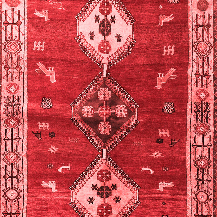 Machine Washable Persian Red Traditional Rug, wshtr3963red