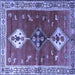 Square Persian Blue Traditional Rug, tr3963blu