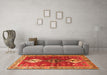 Machine Washable Persian Orange Traditional Area Rugs in a Living Room, wshtr3963org