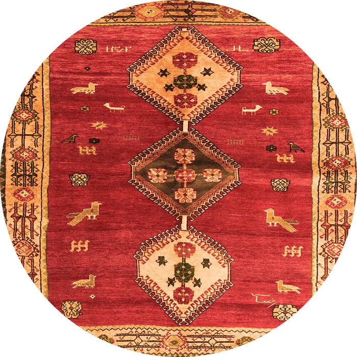Square Persian Orange Traditional Rug, tr3963org