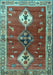 Machine Washable Persian Light Blue Traditional Rug, wshtr3963lblu