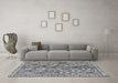 Machine Washable Persian Gray Traditional Rug in a Living Room,, wshtr3964gry