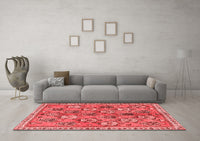 Machine Washable Persian Red Traditional Rug, wshtr3964red