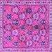 Square Persian Purple Traditional Rug, tr3964pur