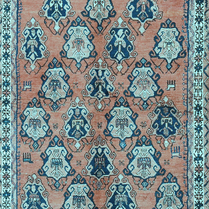 Machine Washable Persian Light Blue Traditional Rug, wshtr3964lblu