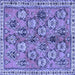 Square Persian Blue Traditional Rug, tr3964blu