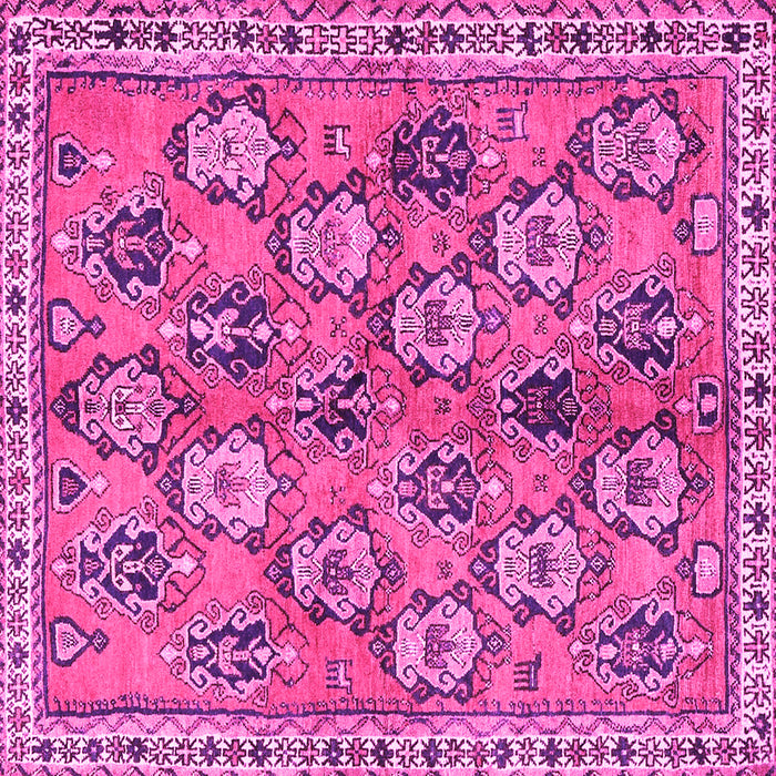 Square Persian Pink Traditional Rug, tr3964pnk