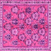 Square Persian Pink Traditional Rug, tr3964pnk