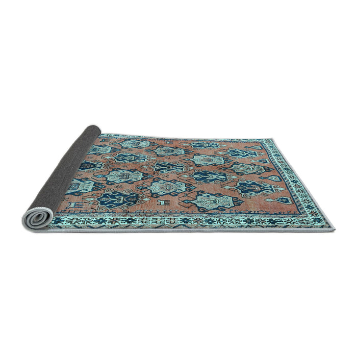 Sideview of Persian Light Blue Traditional Rug, tr3964lblu