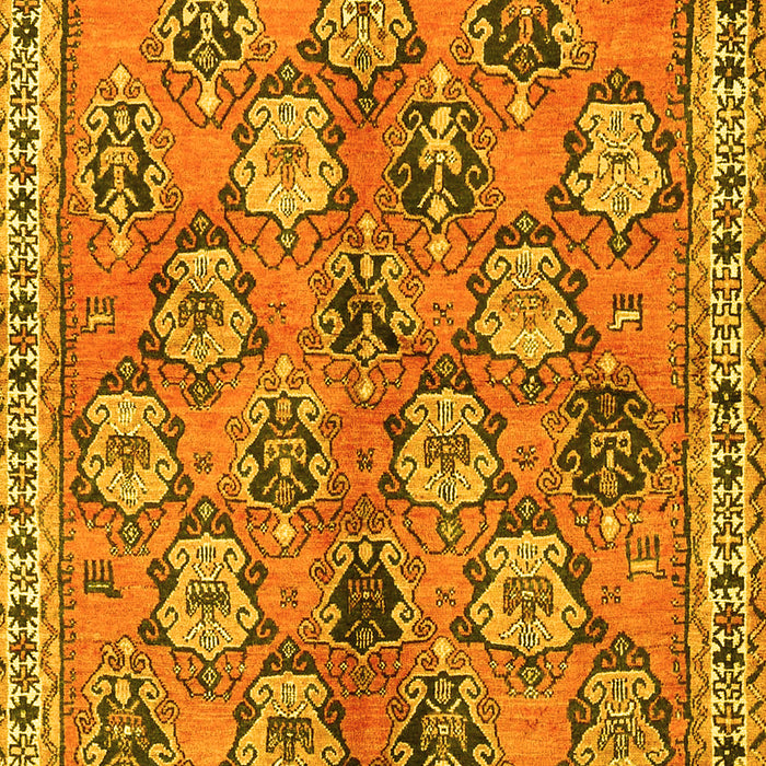 Machine Washable Persian Yellow Traditional Rug, wshtr3964yw