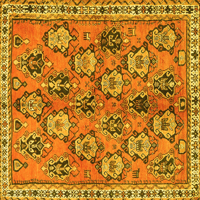 Square Persian Yellow Traditional Rug, tr3964yw