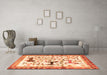 Machine Washable Animal Orange Traditional Area Rugs in a Living Room, wshtr3965org