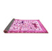 Sideview of Animal Pink Traditional Rug, tr3965pnk