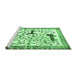 Sideview of Machine Washable Animal Emerald Green Traditional Area Rugs, wshtr3965emgrn