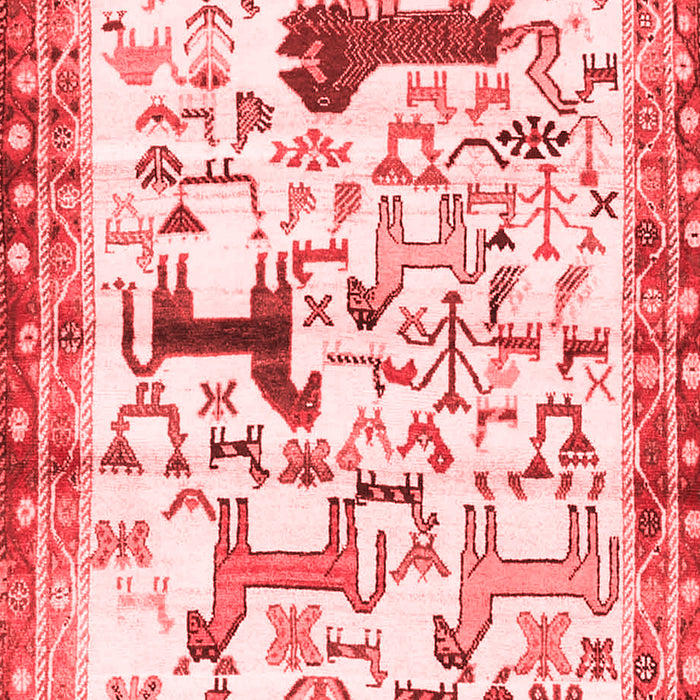 Machine Washable Animal Red Traditional Rug, wshtr3965red