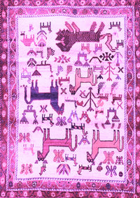 Animal Purple Traditional Rug, tr3965pur