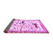 Sideview of Animal Purple Traditional Rug, tr3965pur