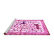 Sideview of Machine Washable Animal Pink Traditional Rug, wshtr3965pnk