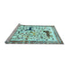 Sideview of Machine Washable Animal Light Blue Traditional Rug, wshtr3965lblu