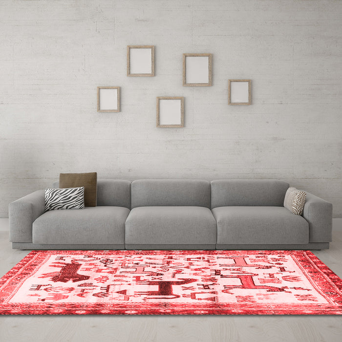 Traditional Red Washable Rugs