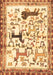 Animal Brown Traditional Rug, tr3965brn