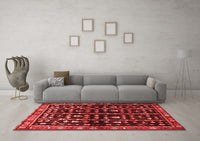 Machine Washable Persian Red Traditional Rug, wshtr3966red