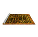 Sideview of Machine Washable Persian Yellow Traditional Rug, wshtr3966yw