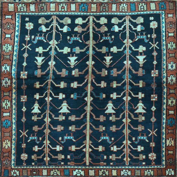 Square Persian Light Blue Traditional Rug, tr3966lblu