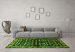 Machine Washable Persian Green Traditional Area Rugs in a Living Room,, wshtr3966grn