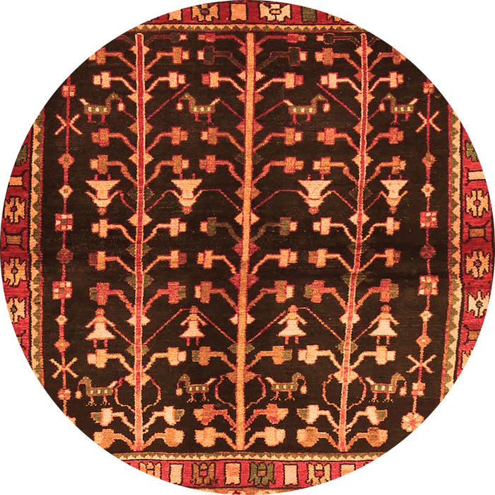 Square Persian Orange Traditional Rug, tr3966org