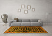 Machine Washable Persian Yellow Traditional Rug in a Living Room, wshtr3966yw