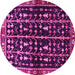Round Persian Pink Traditional Rug, tr3966pnk