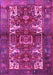 Machine Washable Persian Pink Traditional Rug, wshtr3967pnk