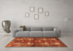 Machine Washable Persian Orange Traditional Area Rugs in a Living Room, wshtr3967org