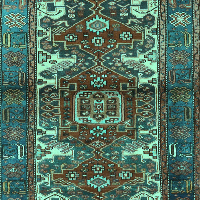 Machine Washable Persian Turquoise Traditional Area Rugs, wshtr3967turq