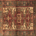 Square Machine Washable Persian Brown Traditional Rug, wshtr3967brn