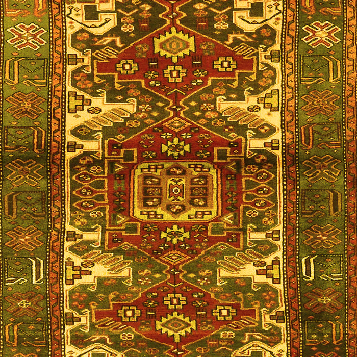 Machine Washable Persian Yellow Traditional Rug, wshtr3967yw