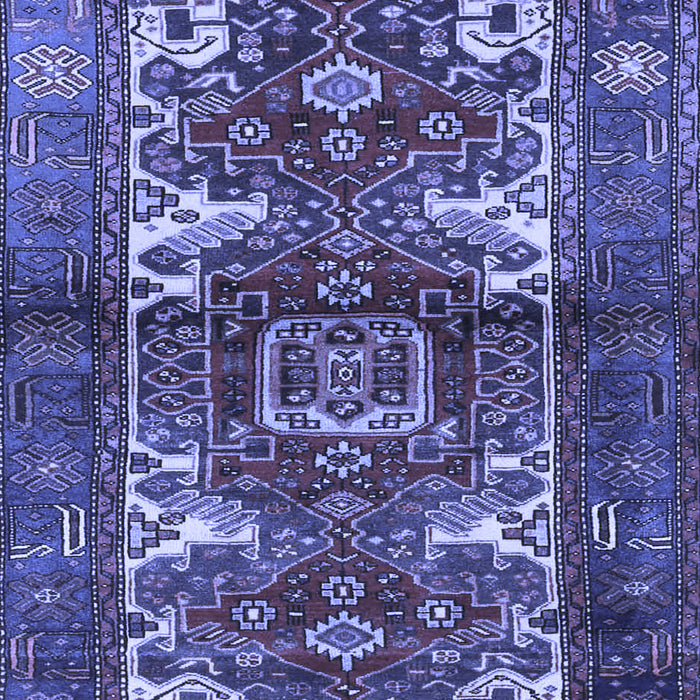 Machine Washable Persian Blue Traditional Rug, wshtr3967blu