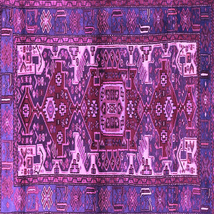 Square Machine Washable Persian Purple Traditional Area Rugs, wshtr3967pur