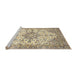 Sideview of Machine Washable Traditional Dark Almond Brown Rug, wshtr3968