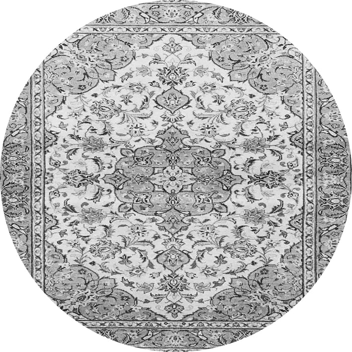 Square Medallion Gray Traditional Rug, tr3968gry