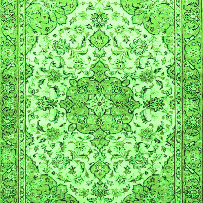 Medallion Green Traditional Rug, tr3968grn