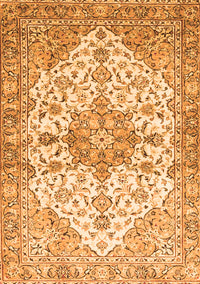 Medallion Orange Traditional Rug, tr3968org