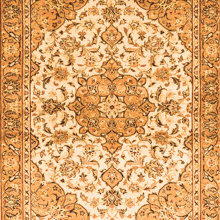 Medallion Orange Traditional Rug, tr3968org