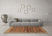 Machine Washable Persian Brown Traditional Rug in a Living Room,, wshtr3969brn